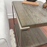 End Table - Modern - Wood & Metal - Aged Graphite - 23"W x 24"H