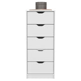 5-Drawer Engineered Wood Dresser White