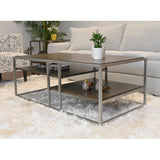 Coffee Table - Modern - Acacia Veneer - Metal Frame - 50"W