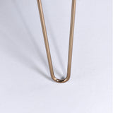 End Table - Storage Drawer - Black Wood with Gold Hairpin Legs