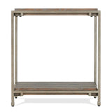 Chairside Table - Modern - Wood & Metal - Aged Graphite - 14"W x 24"H