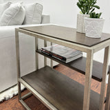 Chairside Table - Poplar & Acacia Veneer - Toasted Acacia - Shelf