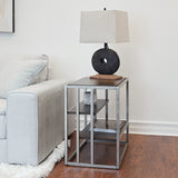 Chairside Table - Poplar & Acacia Veneer - Toasted Acacia - Shelf