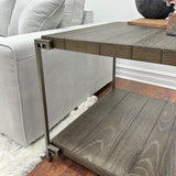 End Table - Modern - Wood & Metal - Aged Graphite - 23"W x 24"H