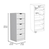 5-Drawer Engineered Wood Dresser White
