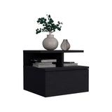 Engineered Wood Nightstand Black
