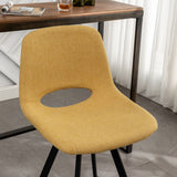 Counter Height Stools - Fabric - Yellow - 28.25" Seat - Set of 2