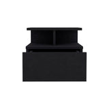 Engineered Wood Nightstand Black