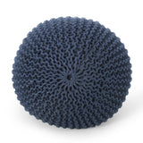 Fabric Ottoman Navy Blue