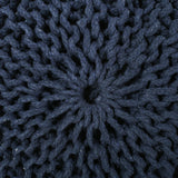 Fabric Ottoman Navy Blue