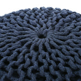 Fabric Ottoman Navy Blue