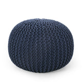 Fabric Ottoman Navy Blue