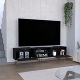 TV Stand - Hairpin Legs - Manufactured Wood - Black - 70.9"W