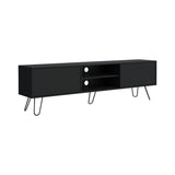 TV Stand - Hairpin Legs - Manufactured Wood - Black - 70.9"W