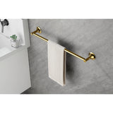 Towel Rack Set - 6 Piece - Brass - Wall Mount Bathroom Hardware