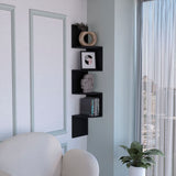 Corner Wall Shelf - Modern Floating Design - Four 9.8" Shelves