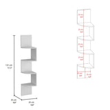 Corner Wall Shelf - Modern Floating Design - Four Shelves