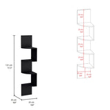 Corner Wall Shelf - Modern Floating Design - Four 9.8" Shelves