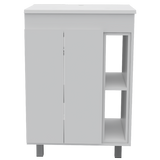 Freestanding Bathroom Vanity - Double Door - White - 24" x 34"