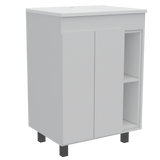 Freestanding Bathroom Vanity - Double Door - White - 24" x 34"