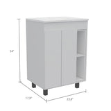 Freestanding Bathroom Vanity - Double Door - White - 24" x 34"