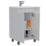 Freestanding Bathroom Vanity - Double Door - White - 24" x 34"