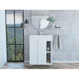 Freestanding Bathroom Vanity - Double Door - White - 24" x 34"