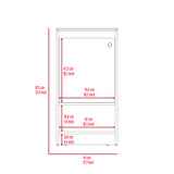 Bathroom Vanity - Single Door Cabinet - Light Gray - 17.7"W