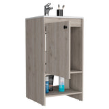 Bathroom Vanity - Single Door Cabinet - Light Gray - 17.7"W