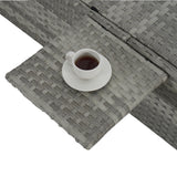 Outdoor Sofa PE Rattan Furniture Deck Chair Gray Rattan