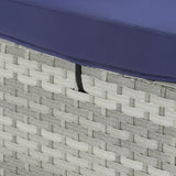 Outdoor Sofa PE Rattan Furniture Deck Chair Gray Rattan