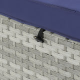 Outdoor Sofa PE Rattan Furniture Deck Chair Gray Rattan