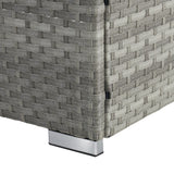 Outdoor Sofa PE Rattan Furniture Deck Chair Gray Rattan