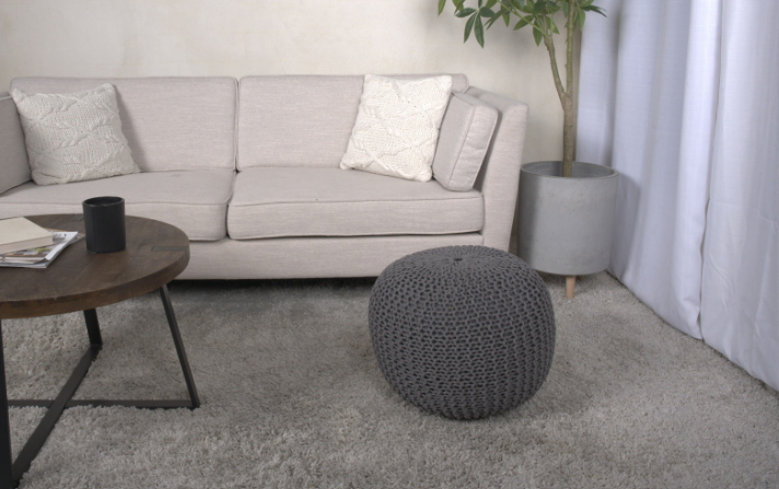 Fabric Ottoman Gray