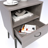 Engineered Wood Nightstand Grey