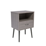 Engineered Wood Nightstand Grey