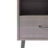 Engineered Wood Nightstand Grey