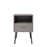 Engineered Wood Nightstand Grey
