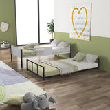 Twin Metal Bunk Bed Black
