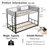 Twin Metal Bunk Bed Black
