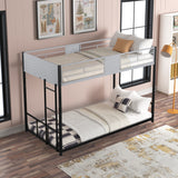 Twin Metal Bunk Bed Black