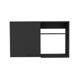 Wall Cabinet - One Door with Open Shelves - Metal Handles