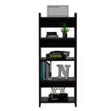 Home Office Desk & Bookcase Set - Black - Drawer & Keyboard Tray