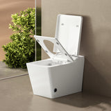 Square Smart Toilet with Built-in Tank for Modern Bathroom, Remote Control