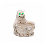 Halloween Ghost Storage Bowl Figurine, Spooky Candy Dish with LED Light for Hall