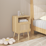 Engineered Wood Nightstand Oak