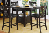 Dark Cherry Counter Height 5pc Dining Set w Extension Leaf