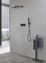 10" Rainfall Shower Head Handheld Sprayer Faucet Set Valve