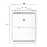 Glam Accent Mirror - Beveled Glass With Faux Crystals - 28" x 30"