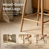 Set of 2 Metal Bar Stool Cream